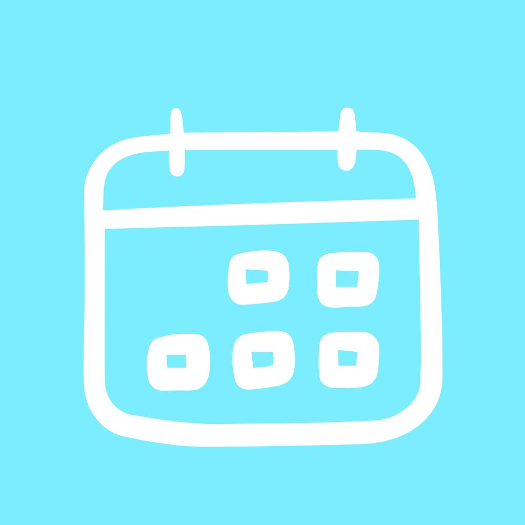 Blue App Icon Calendar