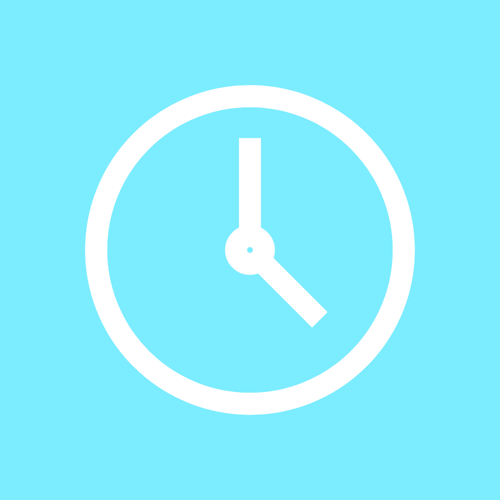 Blue App Icon Clock