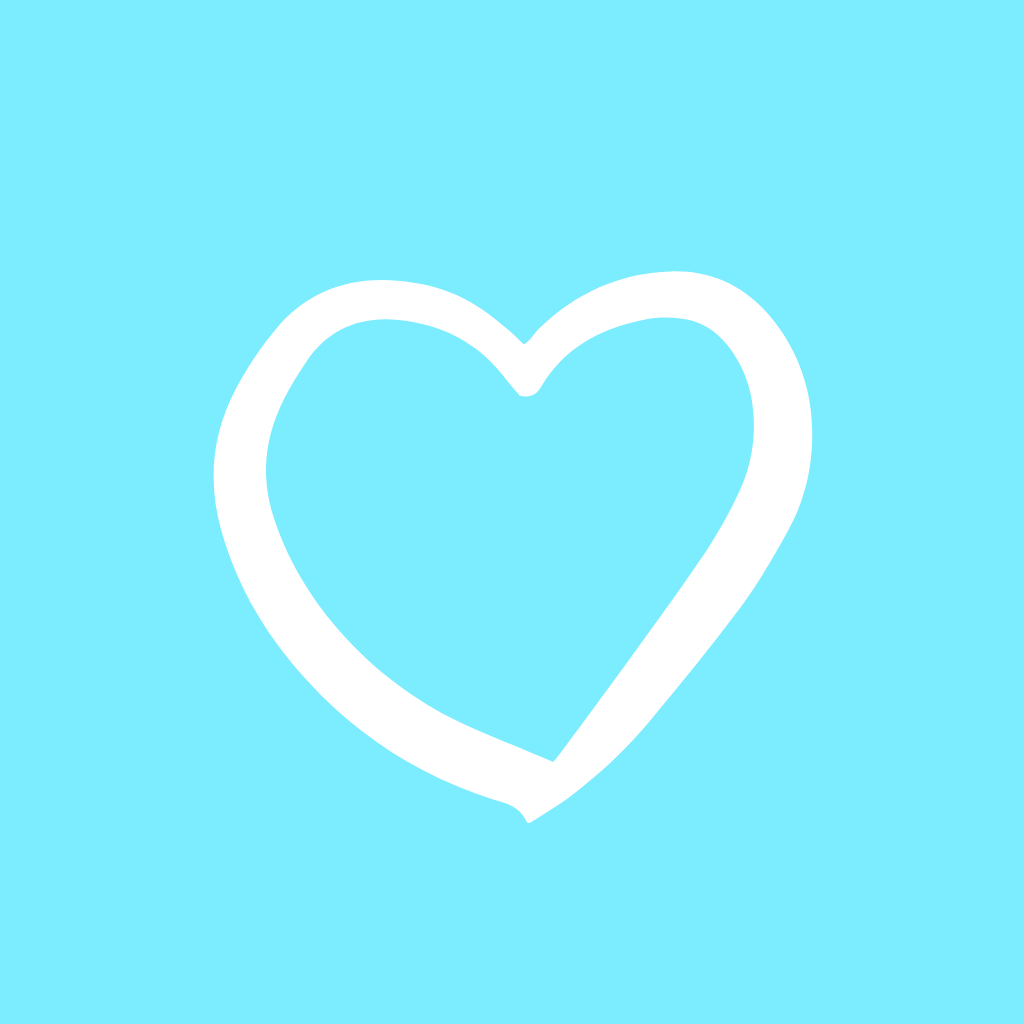 Blue App Icon Heart