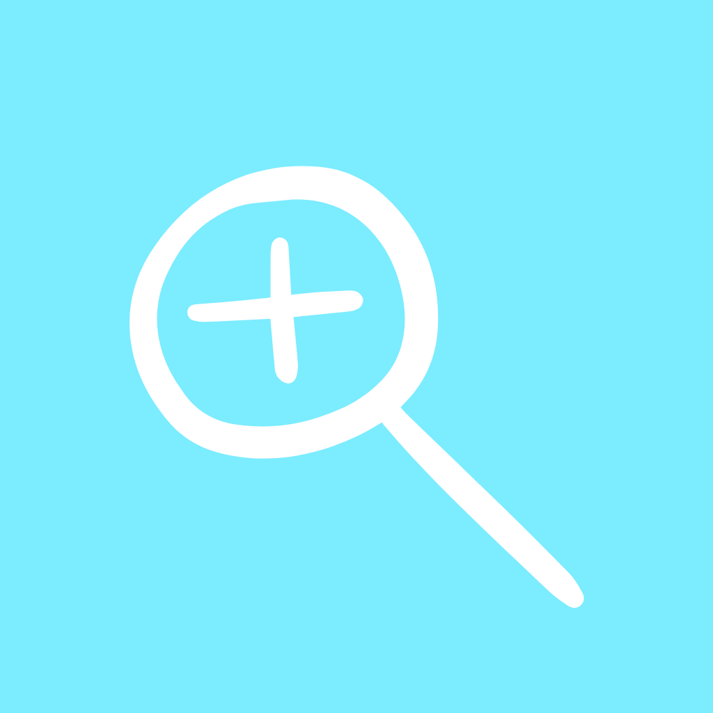 Blue App Icon Magnifier