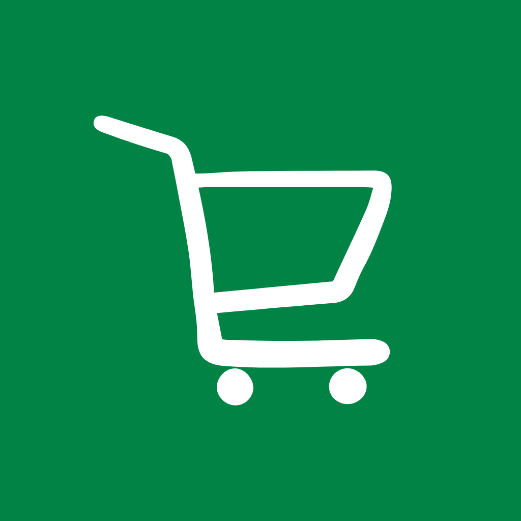 Green App Icon Shopping Cart