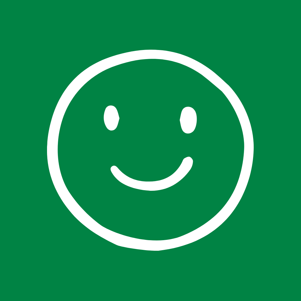 Green App Icon Smile