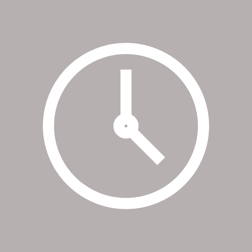 Grey App Icon Clock