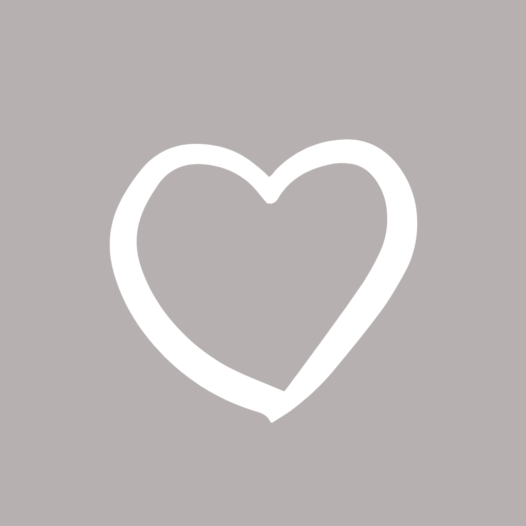 Grey App Icon Heart