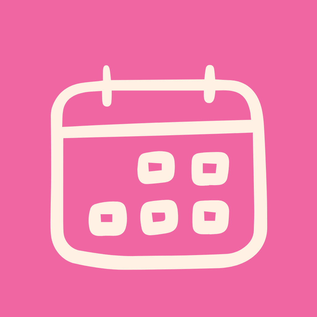 Hot Pink App Icon Calendar