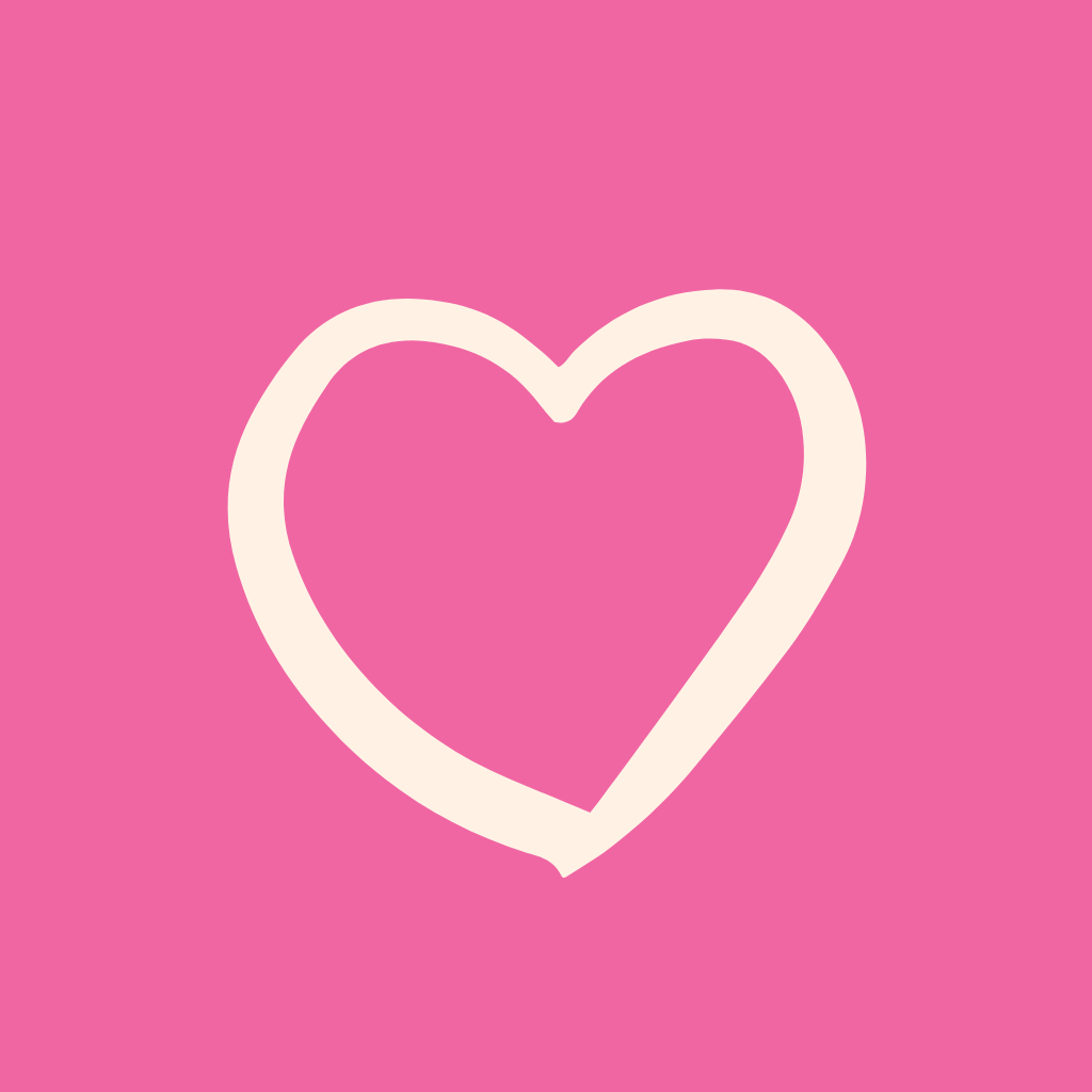 Hot Pink App Icon Heart