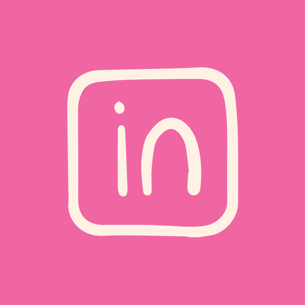 Hot Pink App Icon LinkedIn