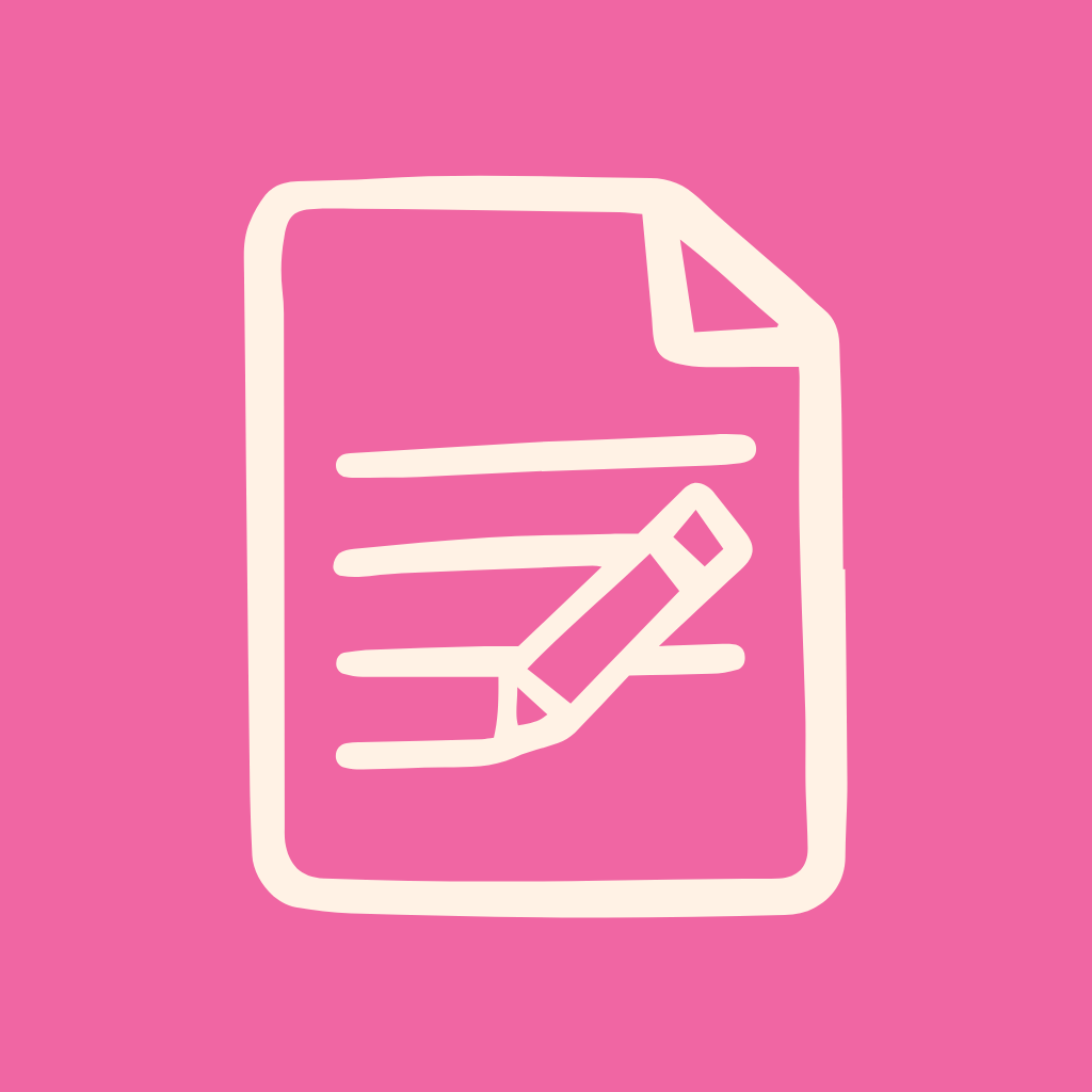 Hot Pink App Icon Notes