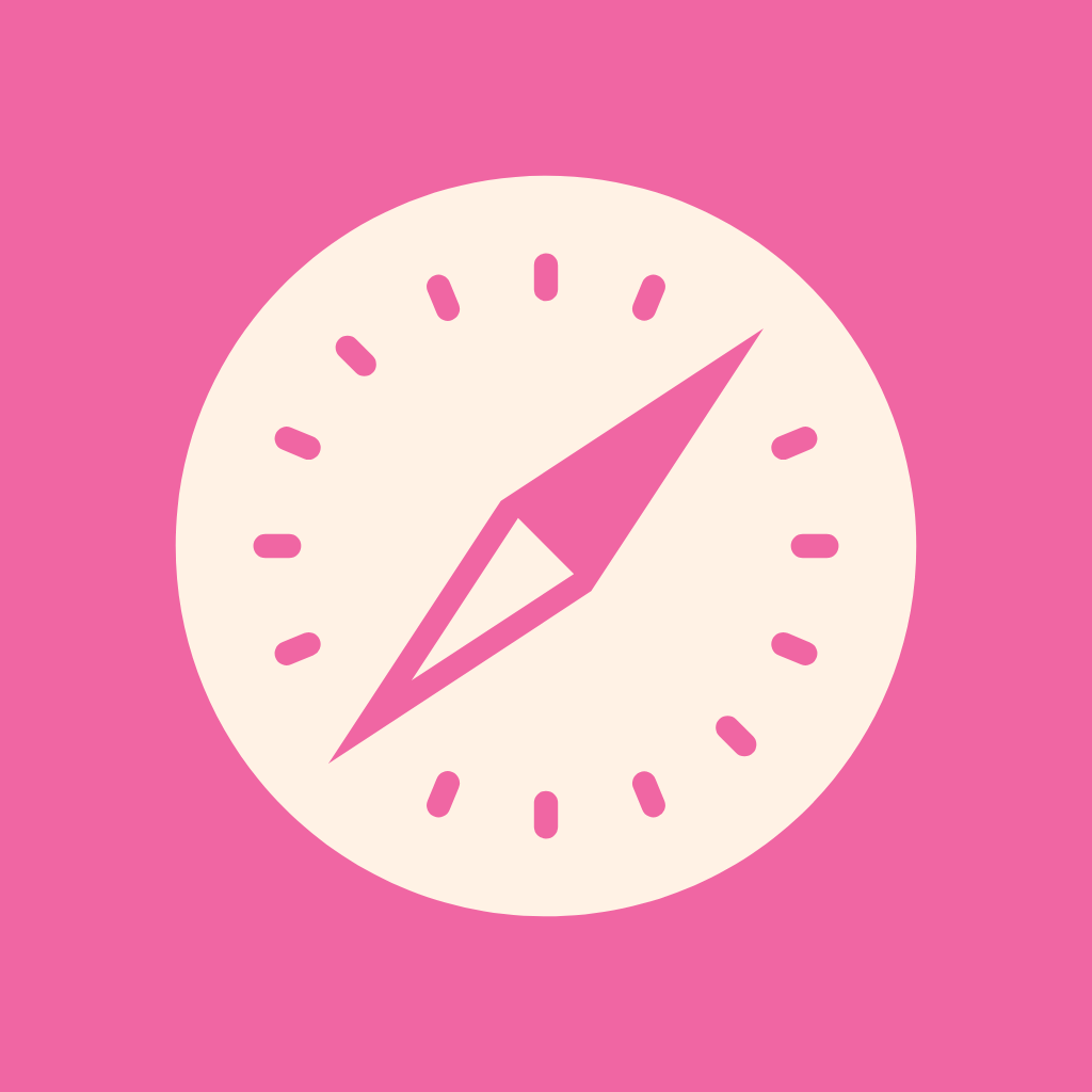 Hot Pink App Icon Safari