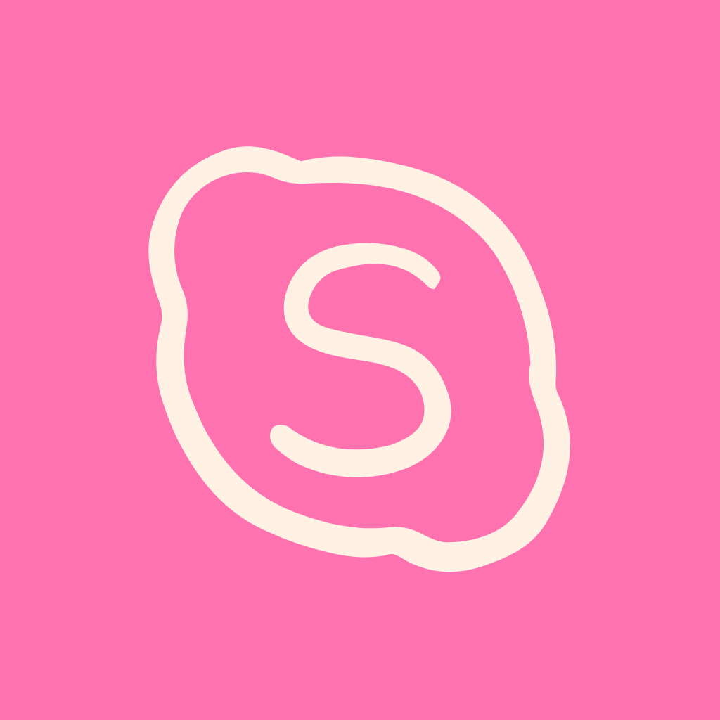 Hot Pink App Icon Skype