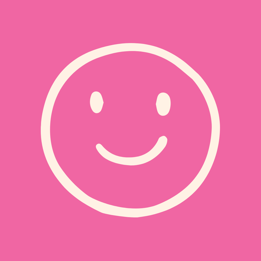 Hot Pink App Icon Smile