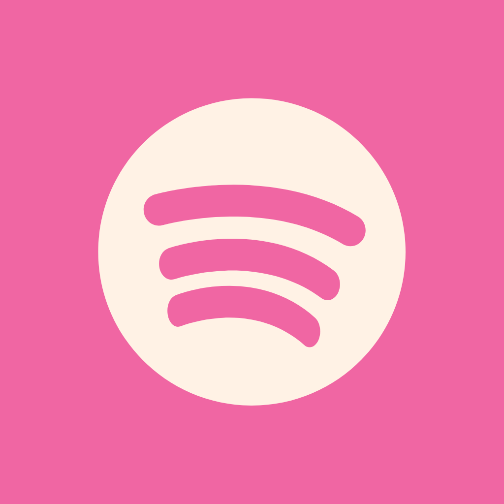 Hot Pink App Icon Spotify