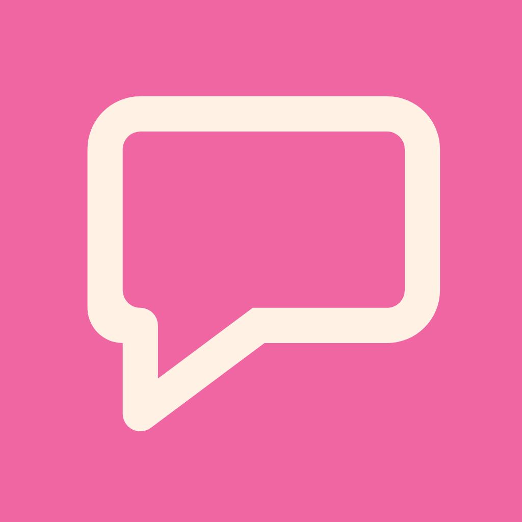 Hot Pink App Icon Text Message