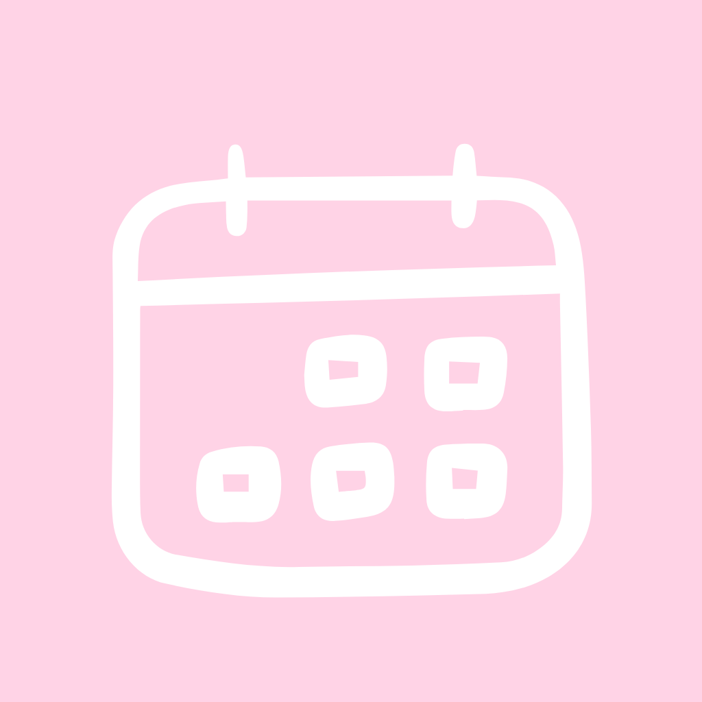 Light Pink App Icon Calendar