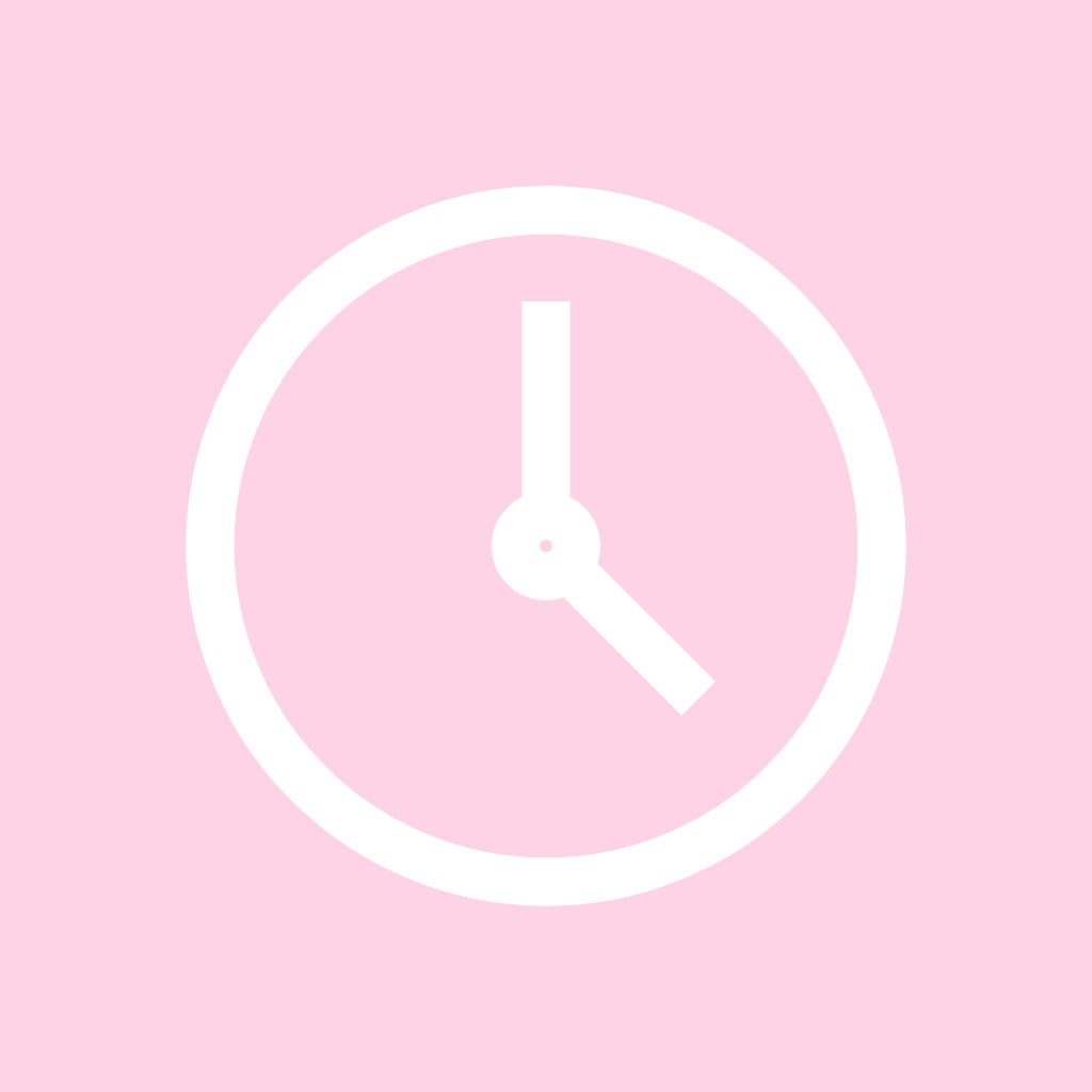 Light Pink App Icon Clock