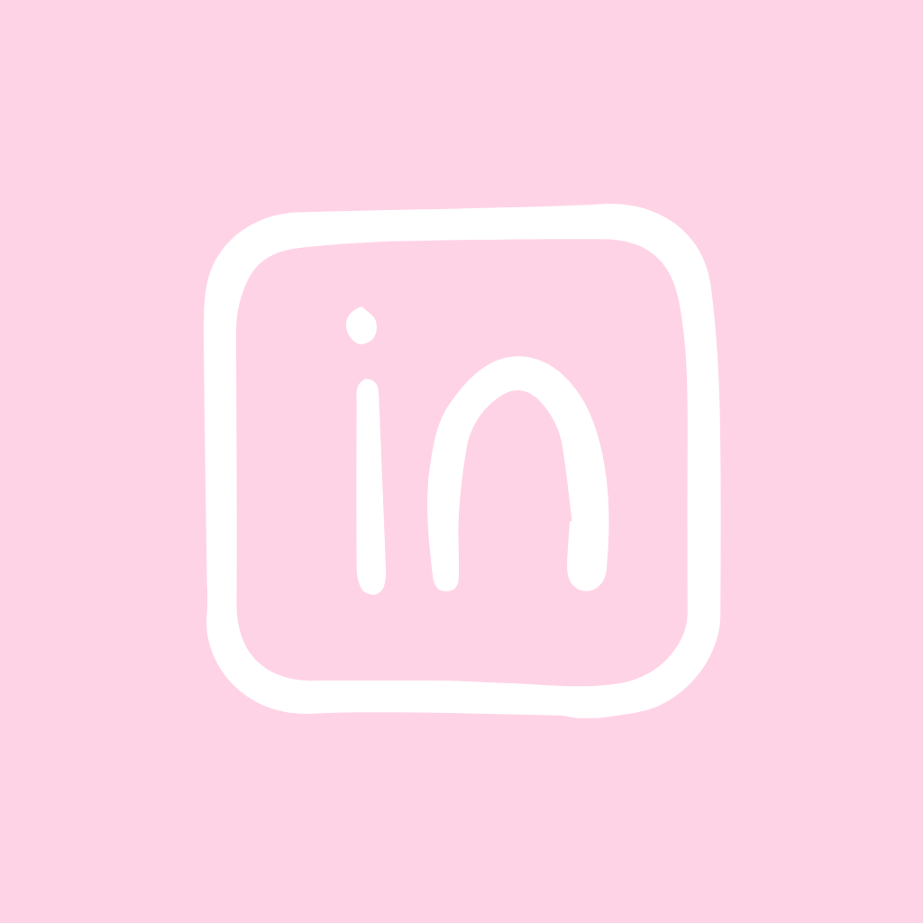 Light Pink App Icon LinkedIn