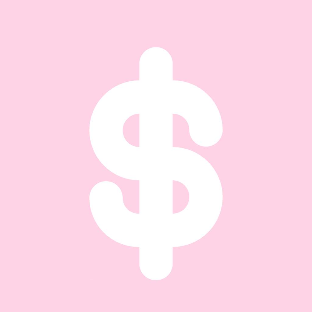 Light Pink App Icon Money