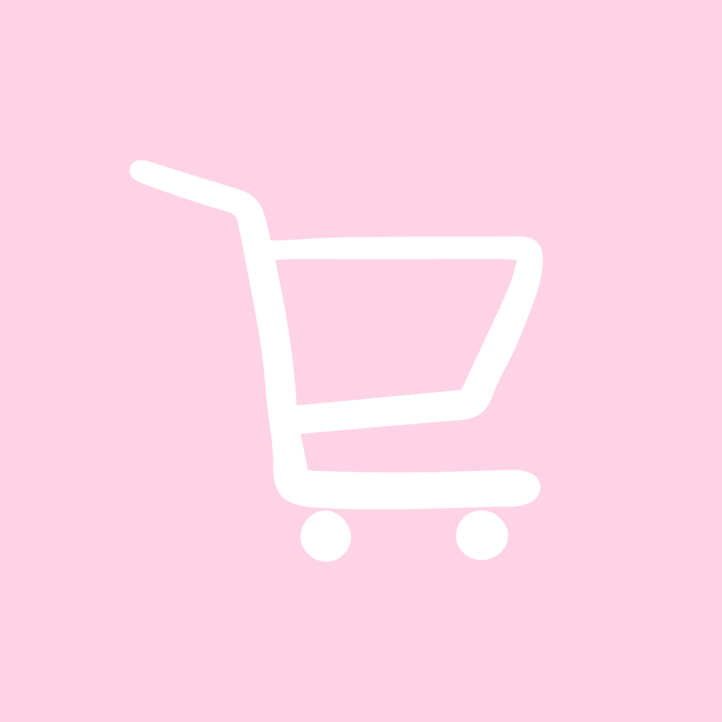 Light Pink App Icon Shopping Cart