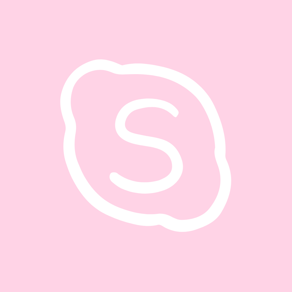 Light Pink App Icon Skype