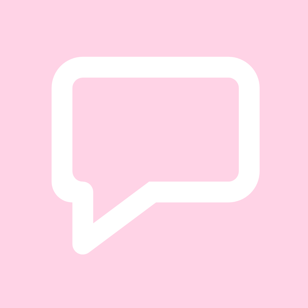 Light Pink App Icon Text Message