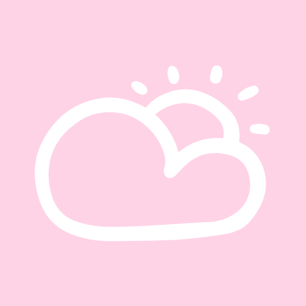 Light Pink App Icon Weather