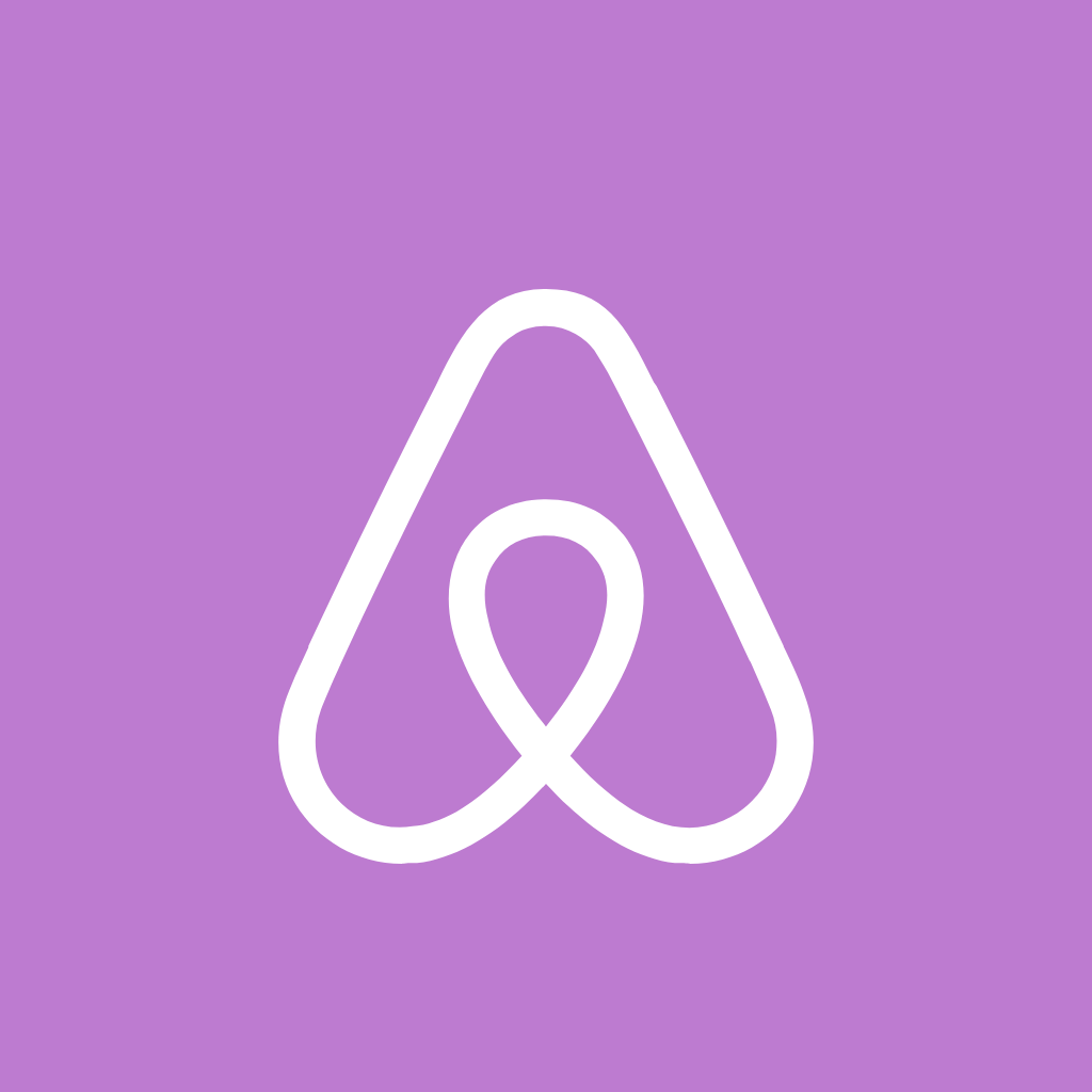 Purple app icons Airbnb