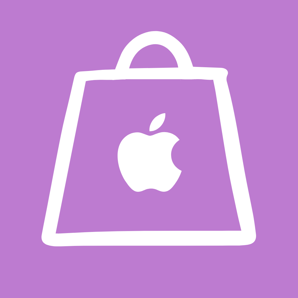 Purple app icons Apple Store