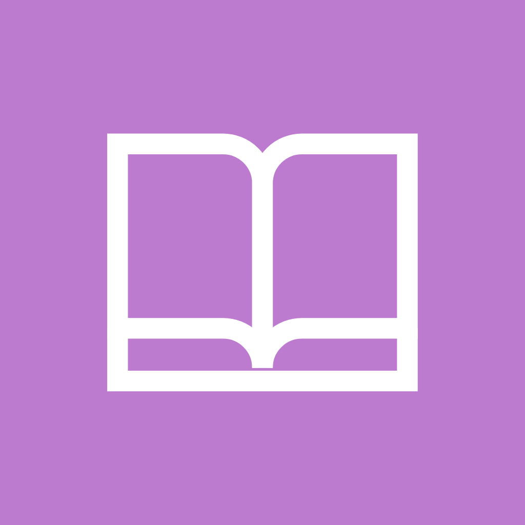 Purple app icons Books