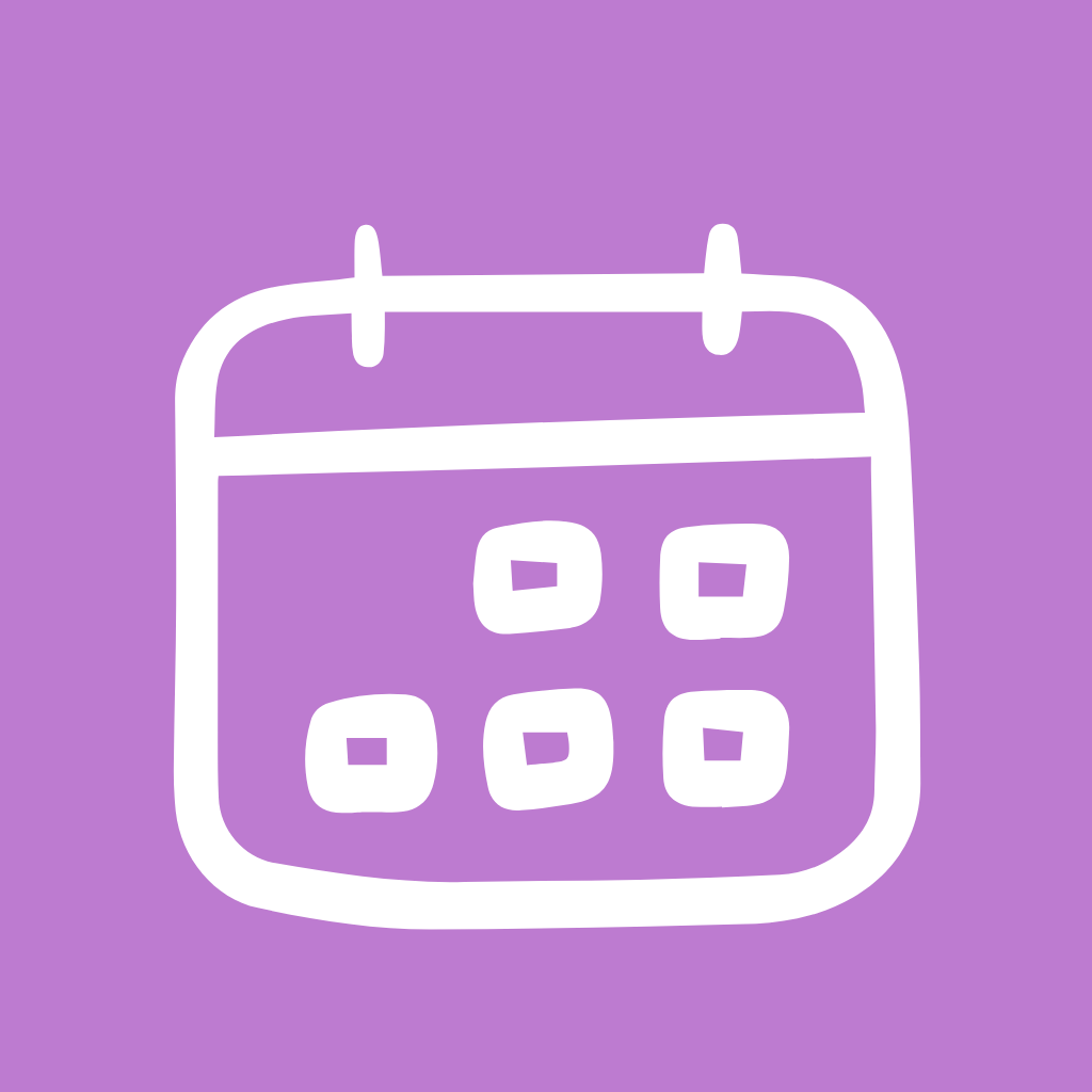 Purple app icons Calendar