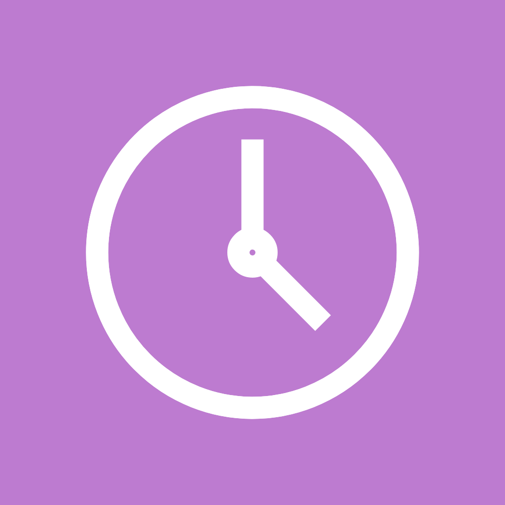 Purple app icons Clock