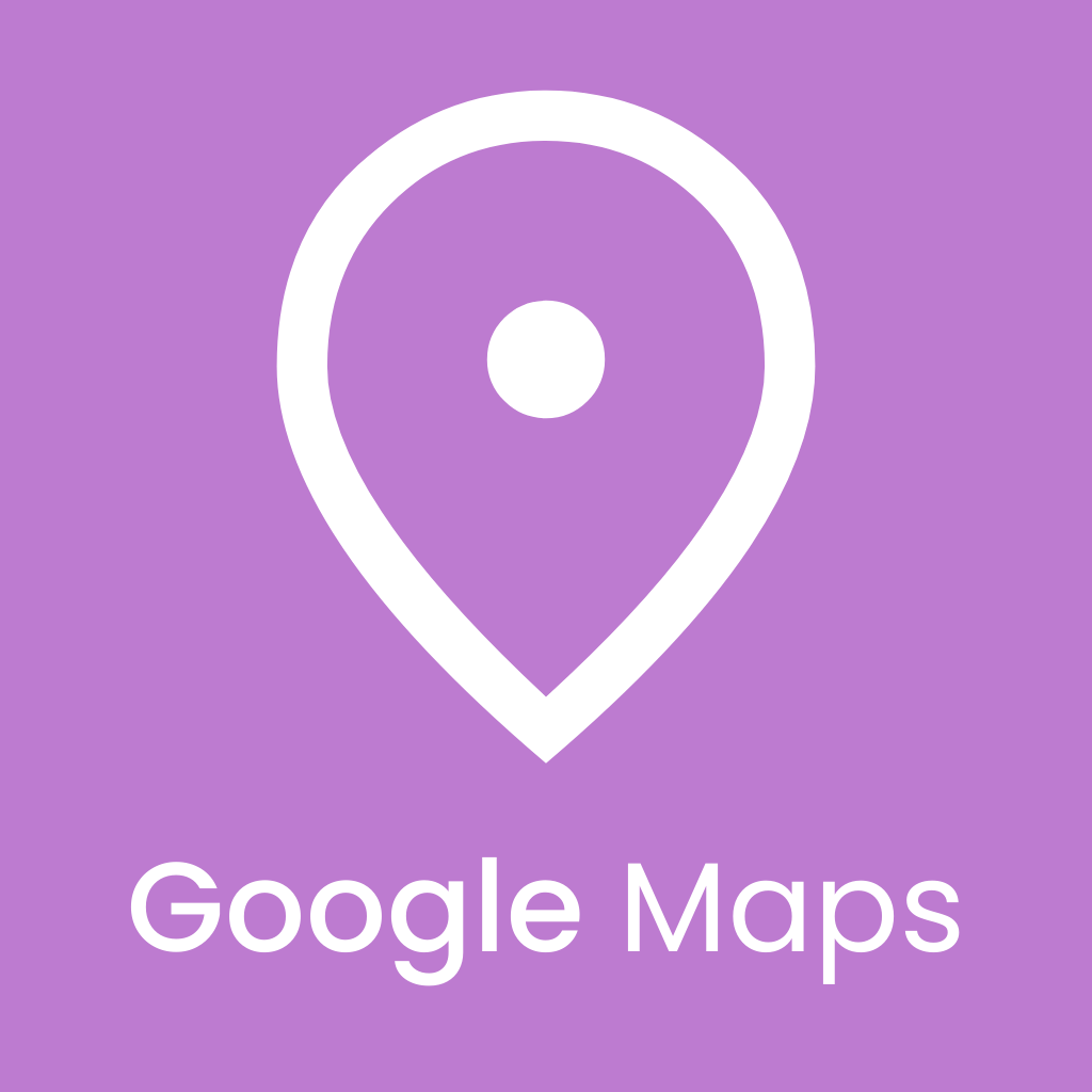 Purple app icons Google Maps