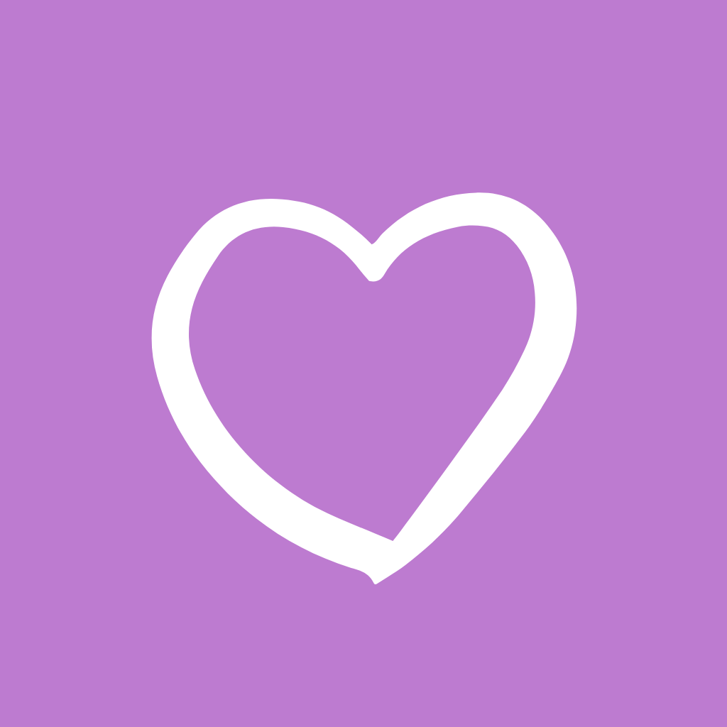 Purple app icons Heart