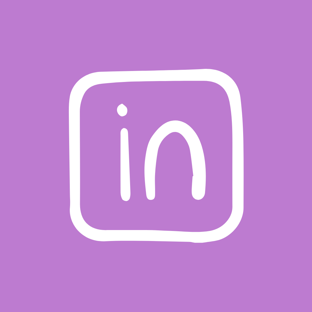 Purple app icons LinkedIn