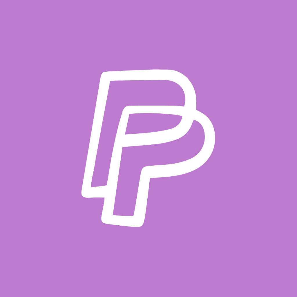 Purple app icons Paypal