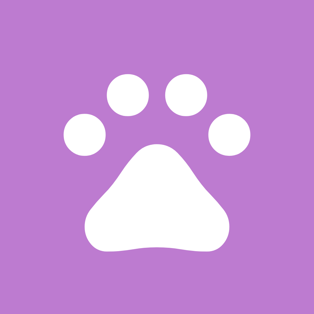 Purple app icons Pet application