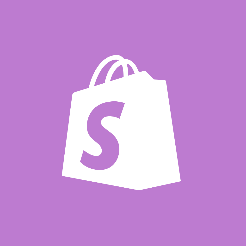 Purple app icons Shopify