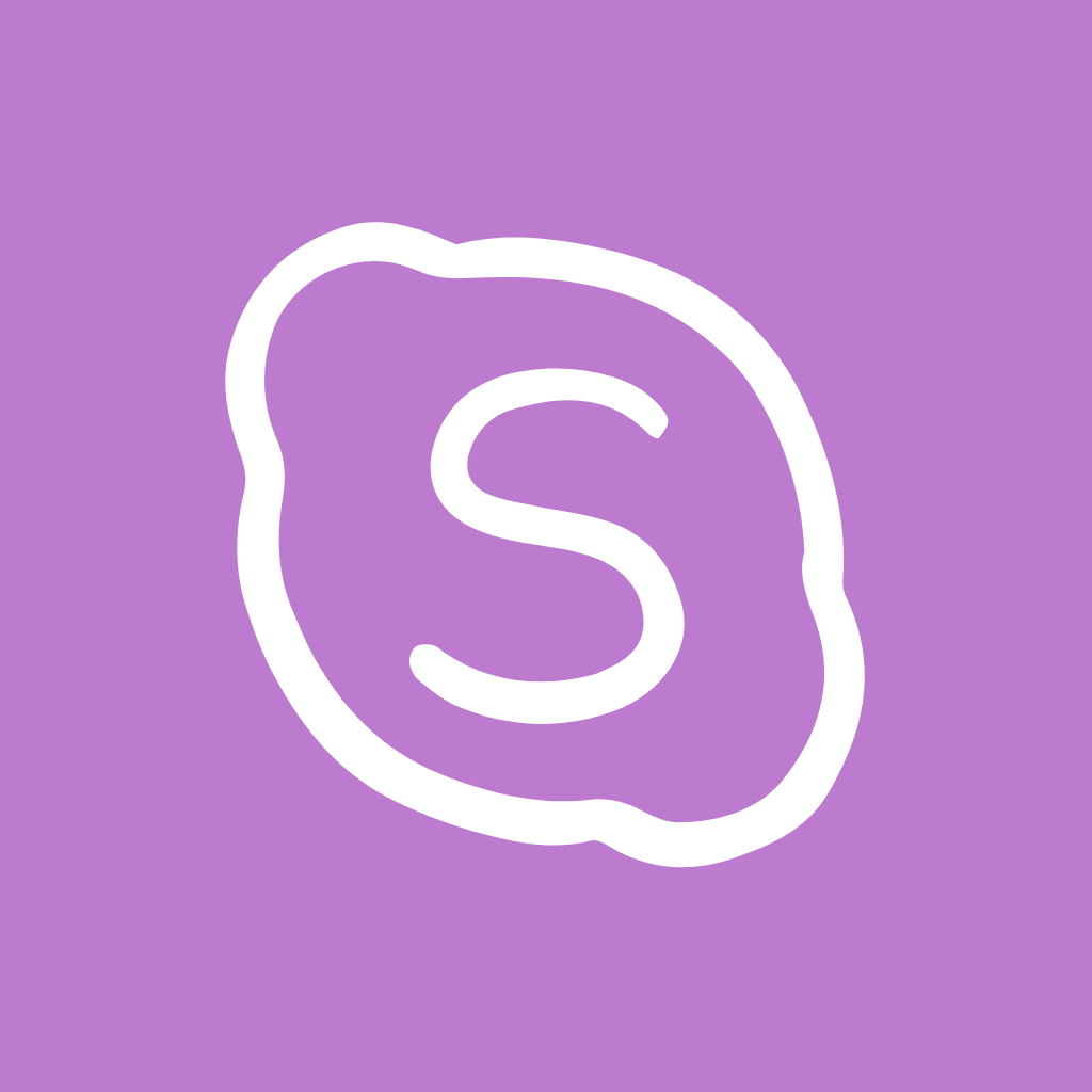 Purple app icons Skype