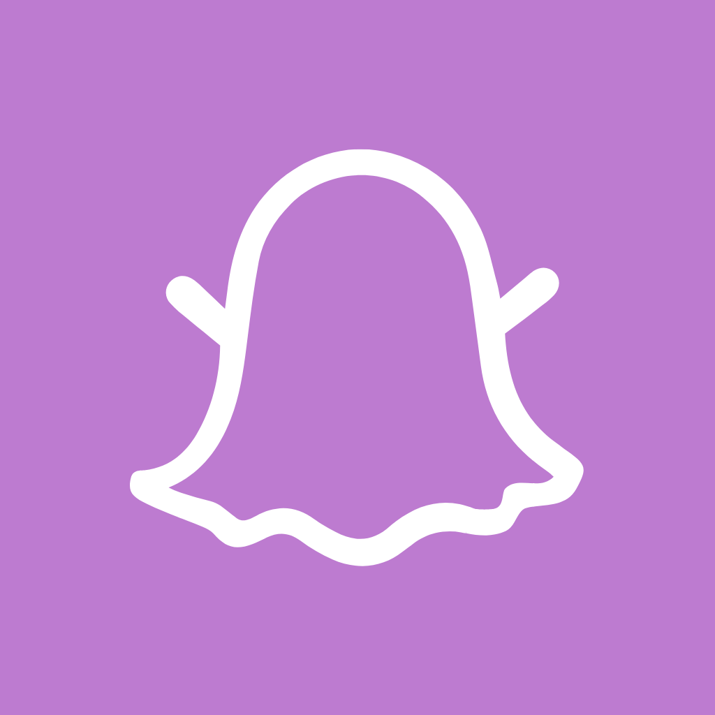 Purple app icons Snapchat