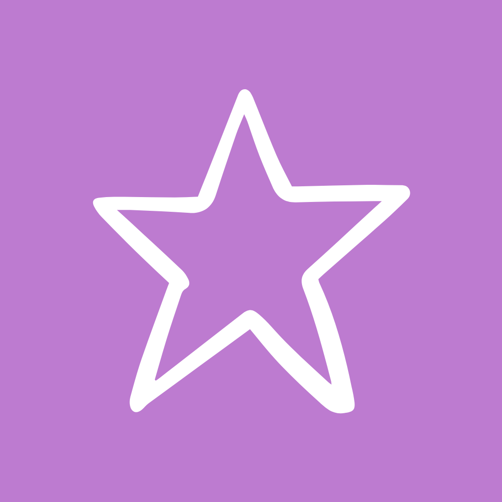 Purple app icons Star application