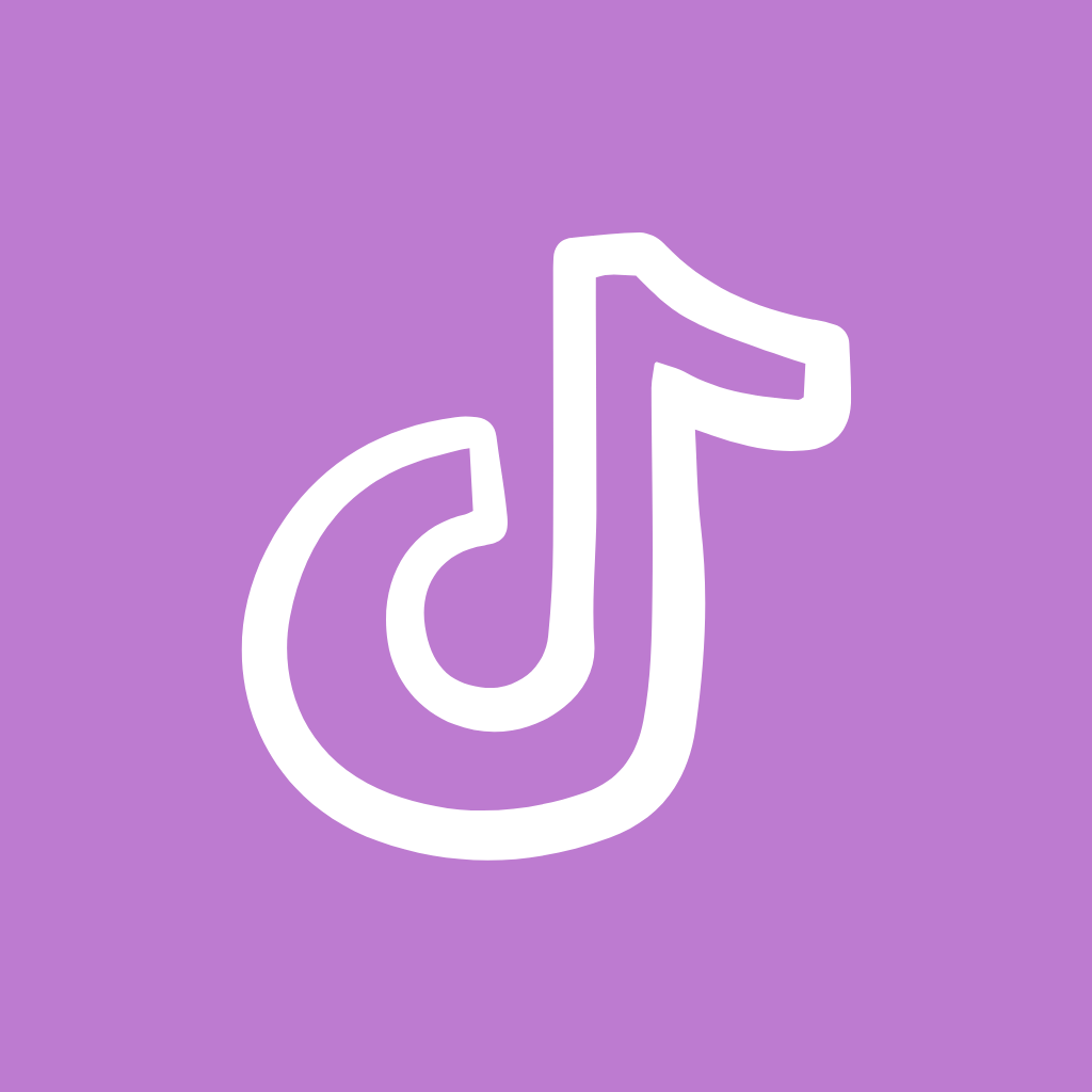 Purple app icons TikTok