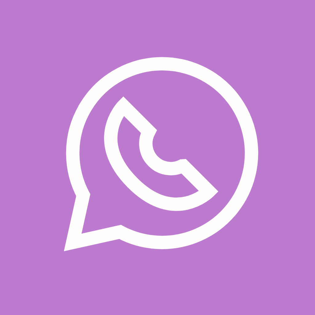 Purple app icons Whatsapp