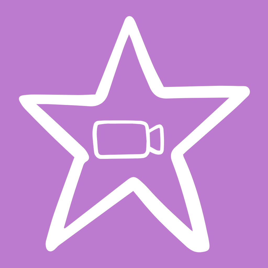 Purple app icons iMovie