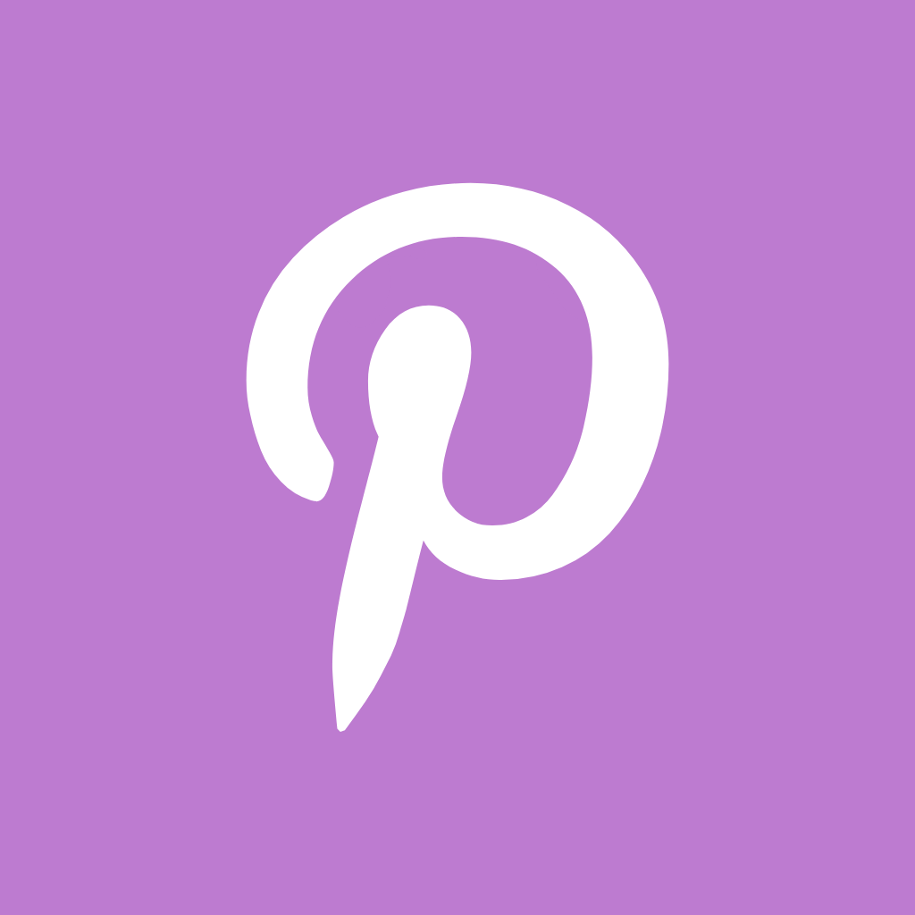 Purple app icons pinterest