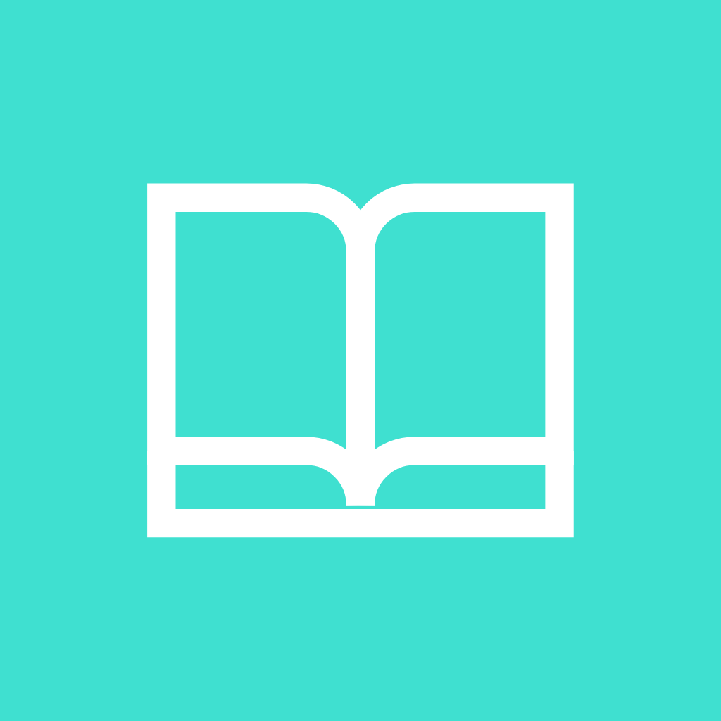 Turquoise App Icon Books