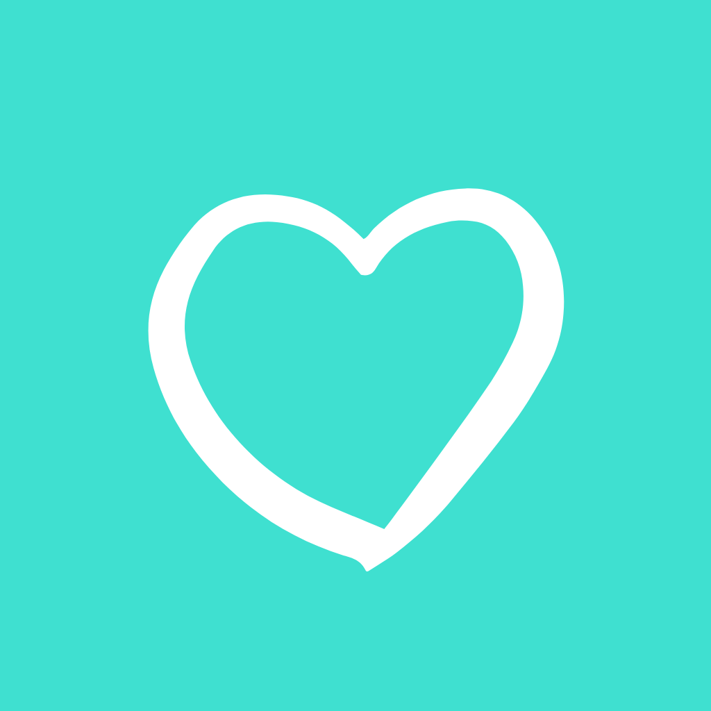 Turquoise App Icon Heart