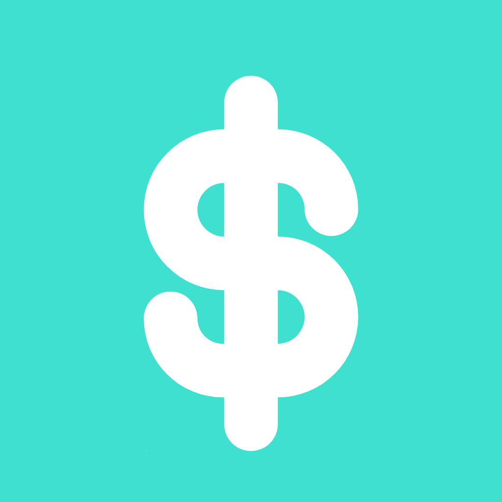 Turquoise App Icon Money