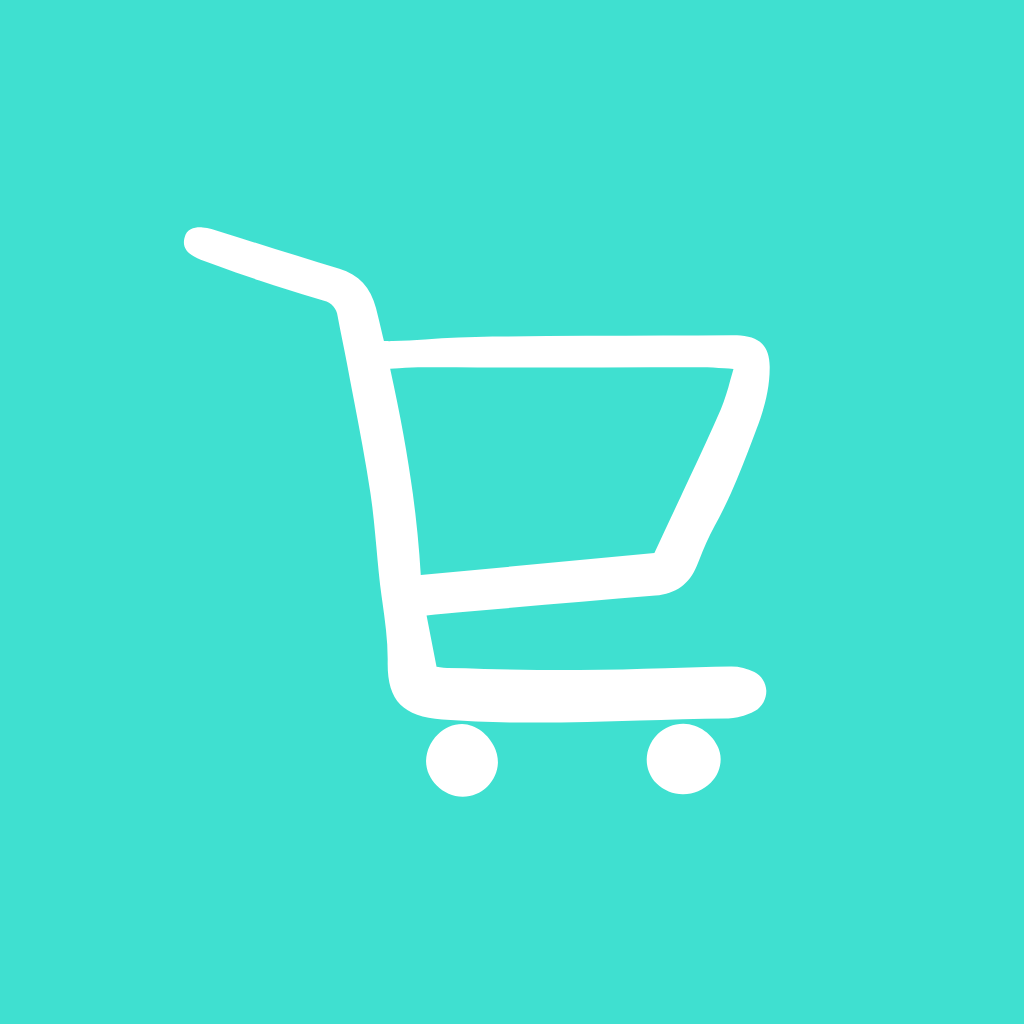 Turquoise App Icon Shopping Cart