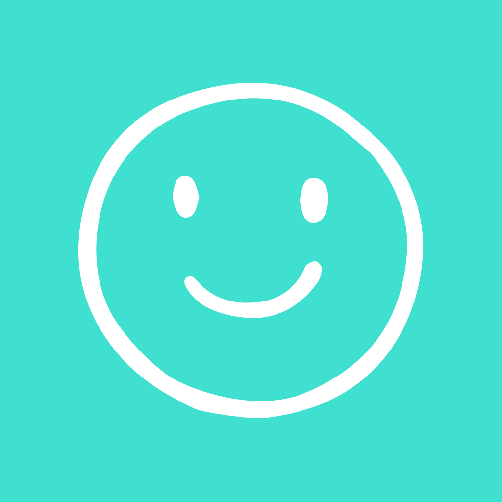 Turquoise App Icon Smile