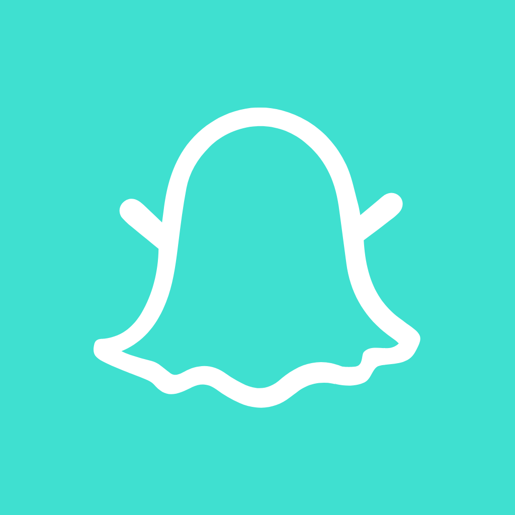 Turquoise App Icon Snapchat