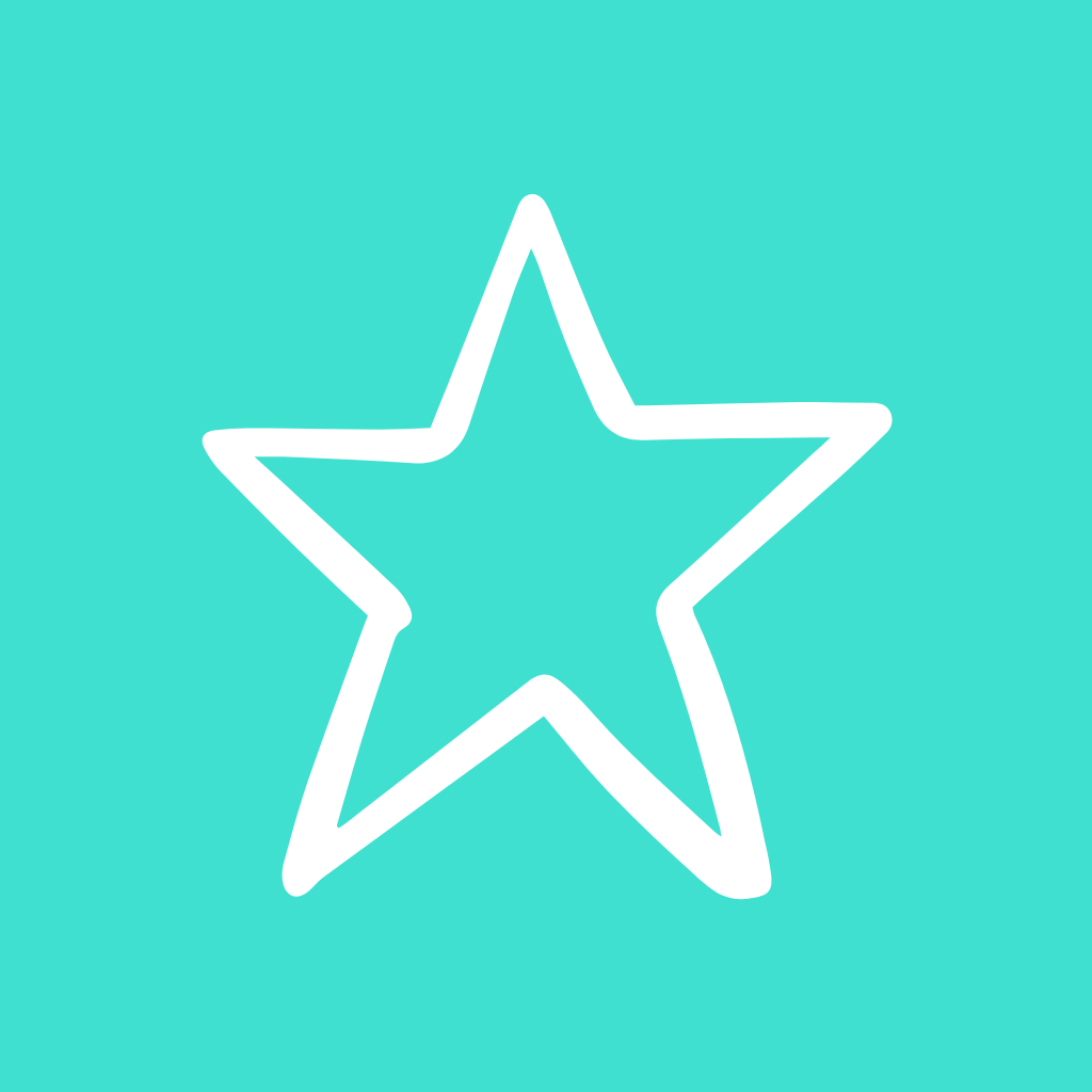 Turquoise App Icon Star